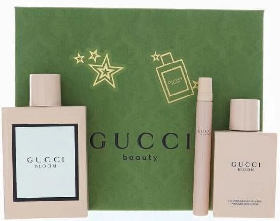 GIFT/SET GUCCI BLOOM 3 PCS  3.3 EDP + 3.3 BODY LOTION + 0.3 By GUCCI For Women
